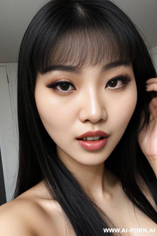asian woman, beauty, , ahegao, 20 years old, black hair, long hair, cum shot on face - #main