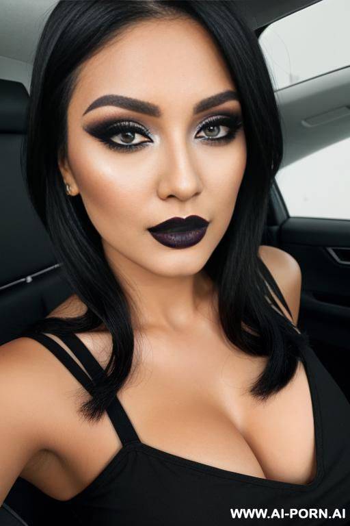 heavy black eye makeup - #main