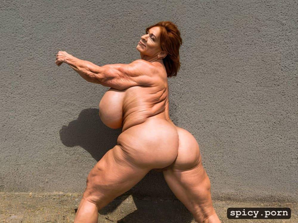 low angle camera, fat shaggy ass, mature, only woman, two old woman - #main