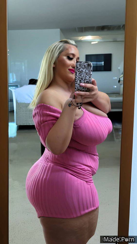 Profile shot slutty thick perfect boobs dress pink vivid AI porn - #main