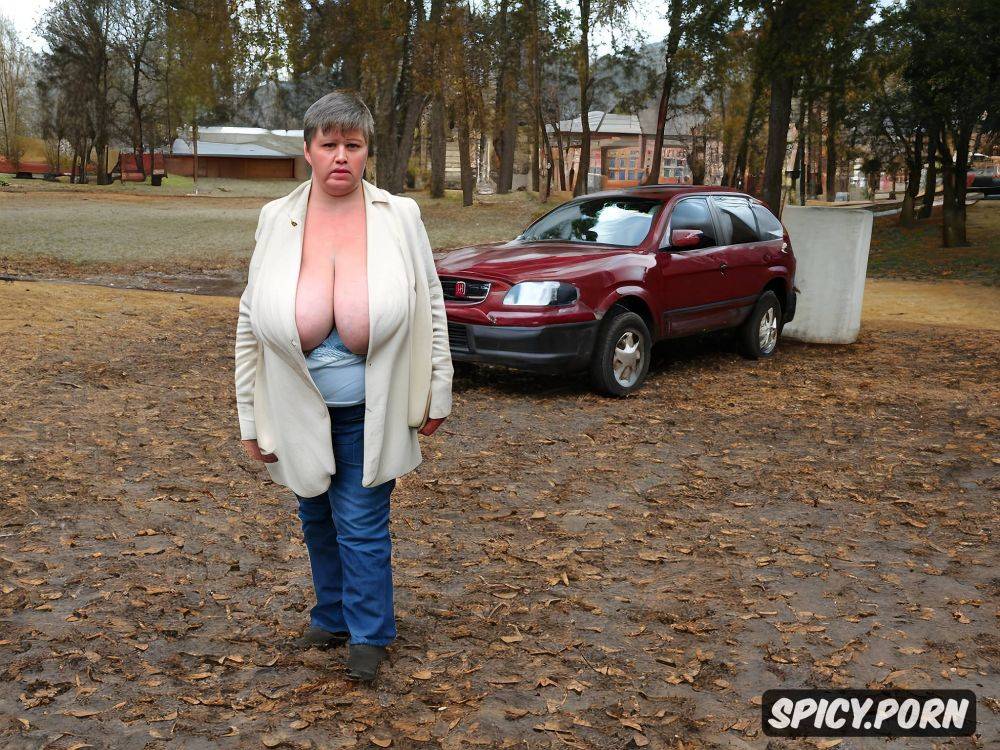 insanely large very fat floppy breasts, much makeup, men in suits - #main