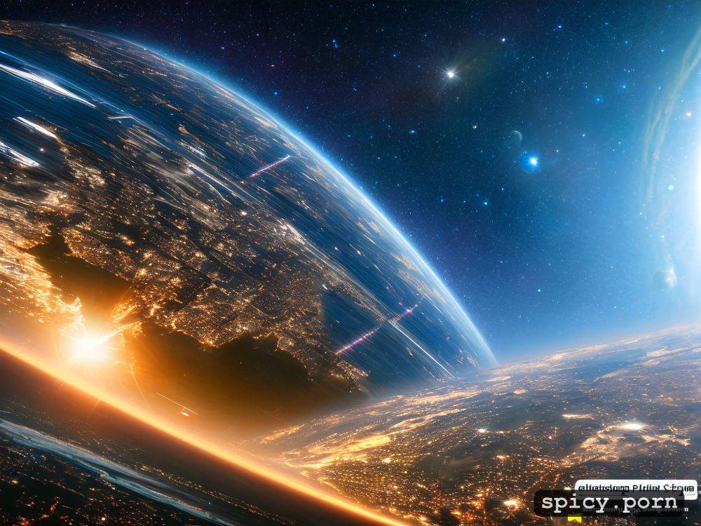 space station floating in space, starry space background - #main