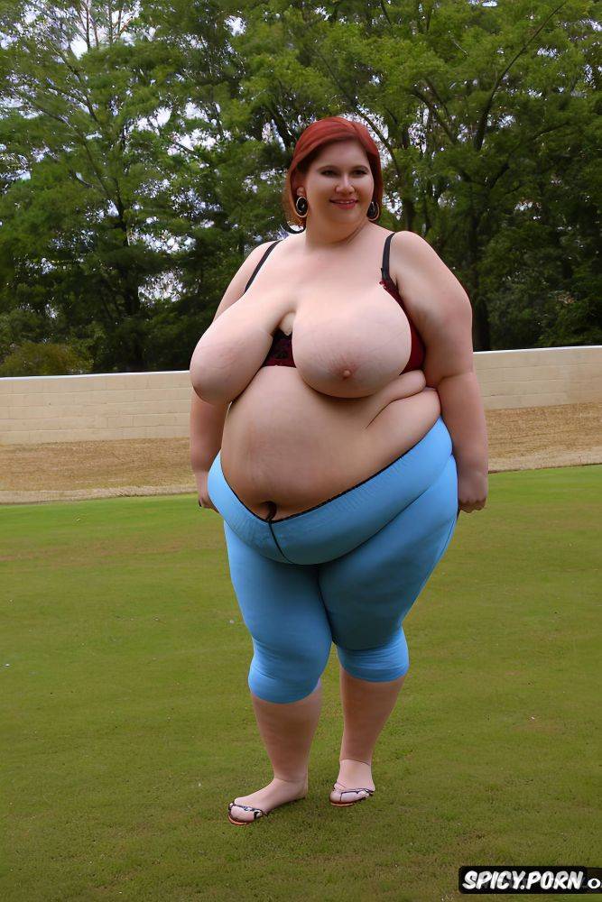 big ass, hoop earrings, white woman, too tight, large belly - #main