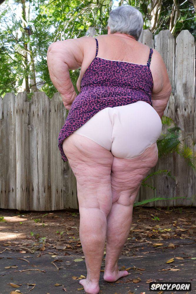 pretty face, naked ssbbw granny with a gigantic ass and thong - #main