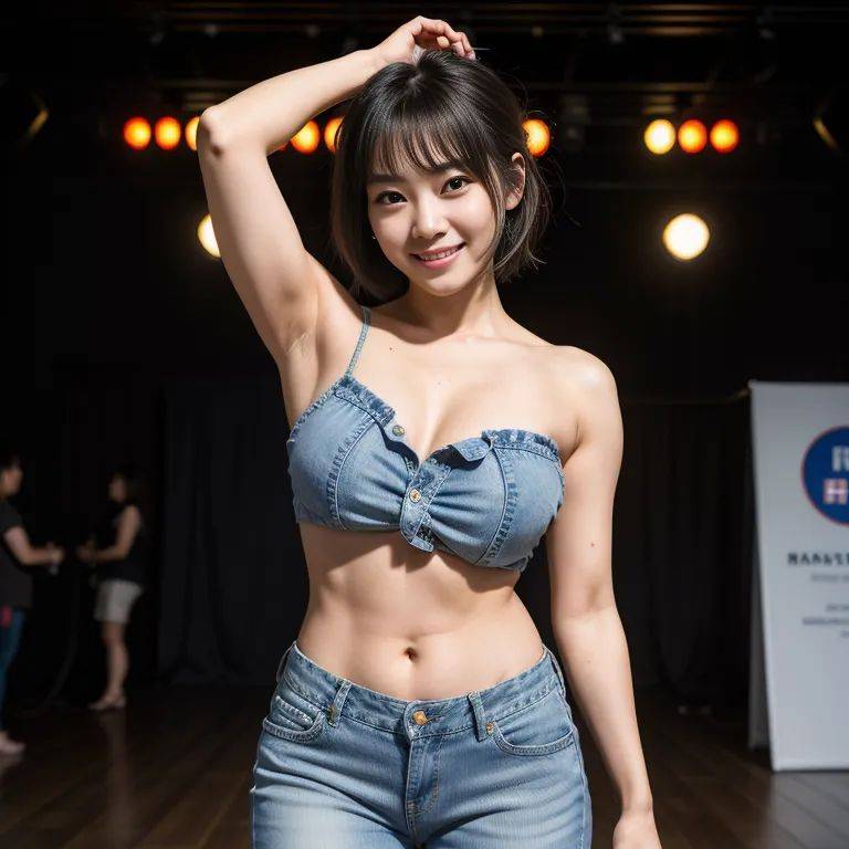 , japanese,woman,twenties,(RAW photo, best quality, masterpiece:1.1), (realistic, photo-realistic:1.2), ultra-detailed, ultra high res, physically-based rendering,short hair,messy hair,beautiful,(smile),(aegyo sal),perfect - #main
