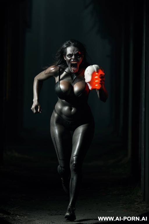 (running in the dark) (eerie screaming) (violent screaming) (full frontal body view) (scary face) ( figure) - #main