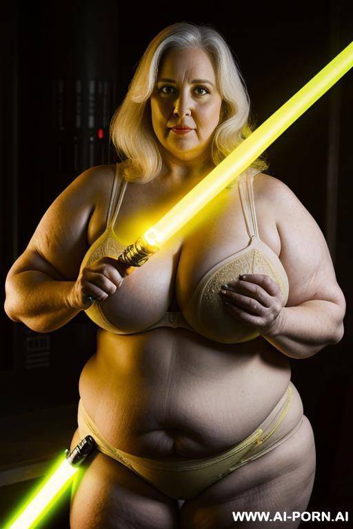 jedi, holding a yellow lightsaber - #main