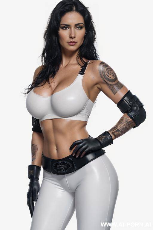 austrian ((beautiful face, sexy woman, beautiful woman with athletic body, athletic build, ffitness figure, gorgeous figure, wide hips, natural breasts , expressive thick black eyebrows)) ((body covered - #main