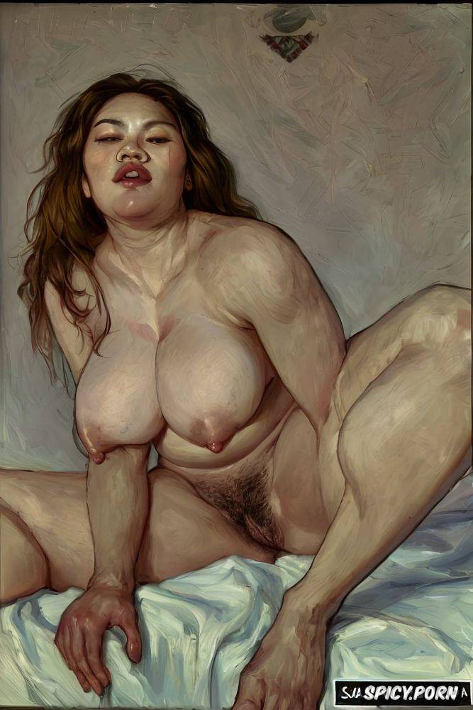fatty skin folds, small grandmother breasts, egon schiele, nude - #main