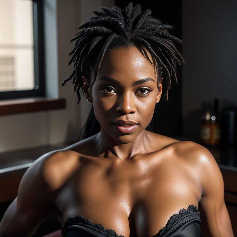 black people, ,woman,thirties,(RAW photo, best quality, masterpiece:1.1), (realistic, photo-realistic:1.2), ultra-detailed, ultra high res, physically-based rendering,(adult:1.5) - #main