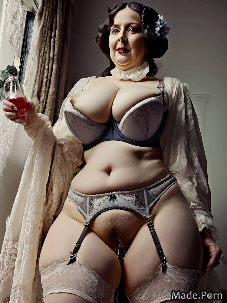 Fat 70 thighs saggy tits big hips gigantic boobs victorian AI porn - #main