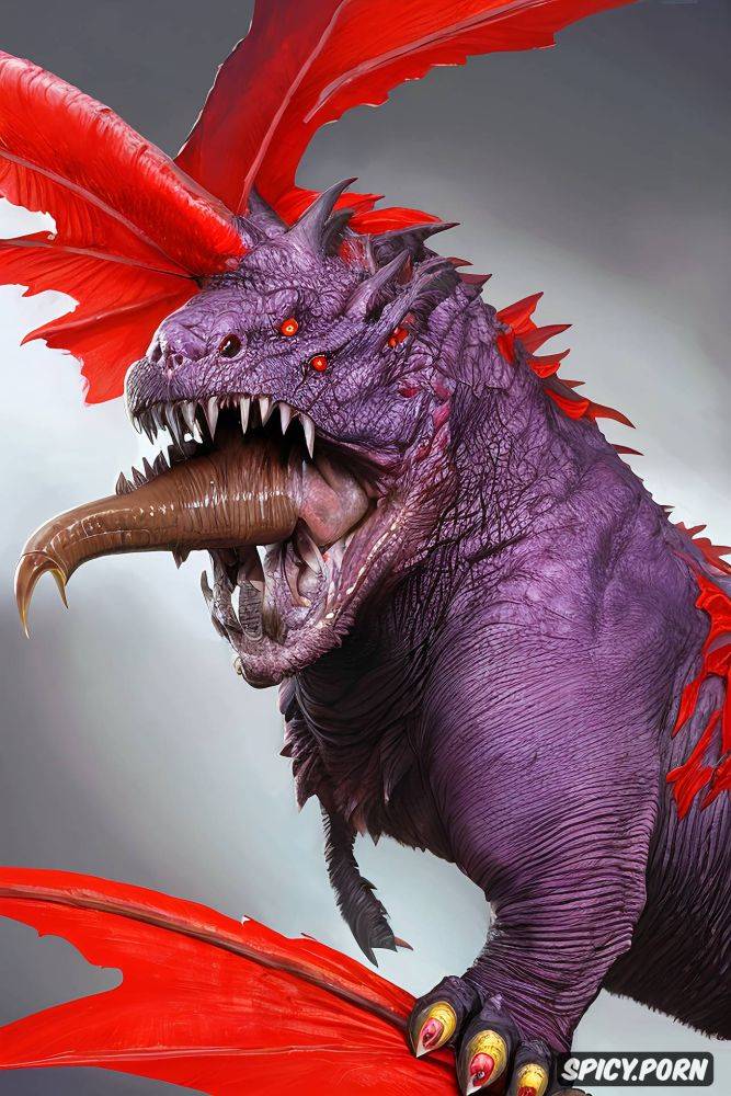 horrible monster with big dick, purple and red colour - #main