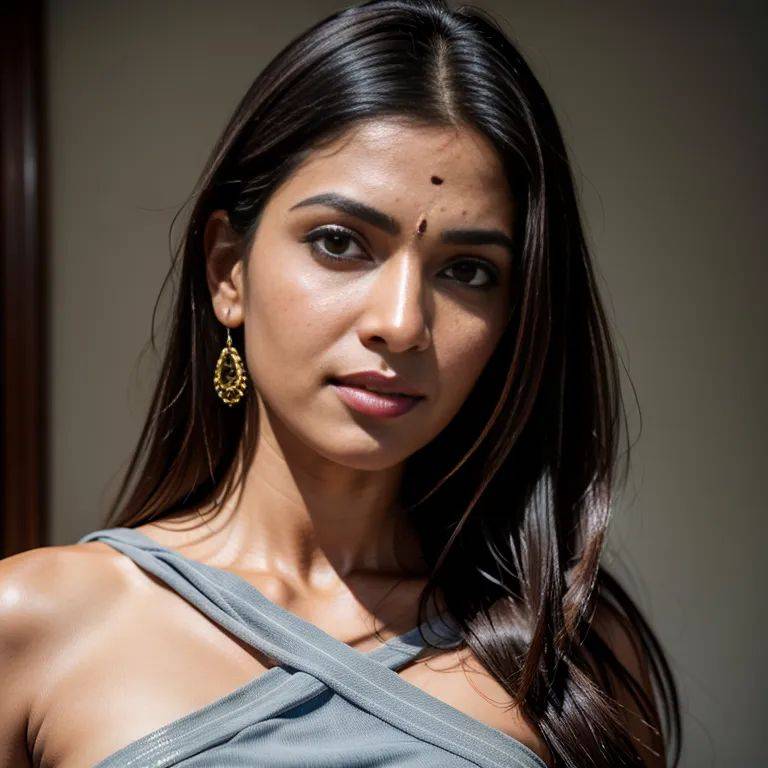 , Indian, brown skin, facial mark,woman,twenties,(RAW photo, best quality, masterpiece:1.1), (realistic, photo-realistic:1.2), ultra-detailed, ultra high res, physically-based rendering,(adult:1.5) - #main