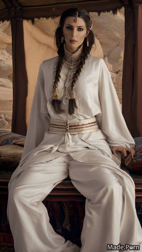 Sitting woman dark fantasy 30 vivid braided hair night AI porn - #main