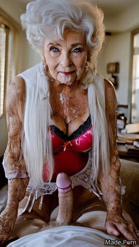 Bukkake 90 handjob white hair slutty long hair made AI porn - #main
