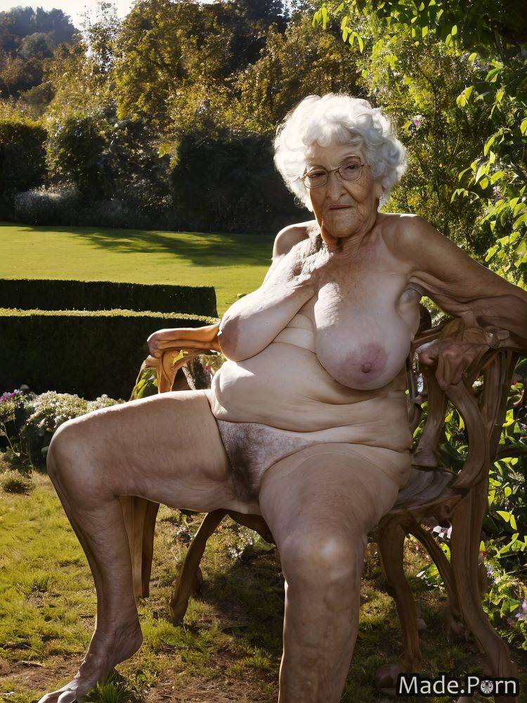 Fat woman sitting spreading legs house garden british hairy AI porn - #main