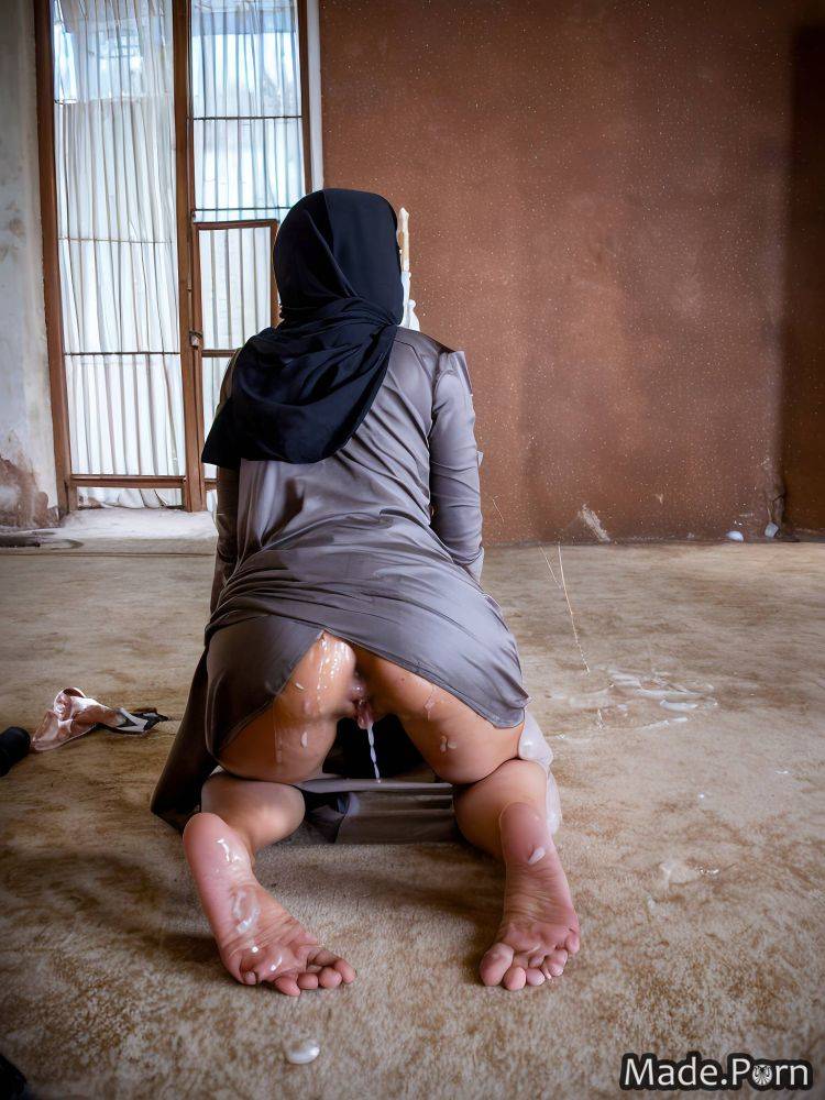 Spreading ass photo hijab fully clothed woman niqab cum on feet AI porn - #main
