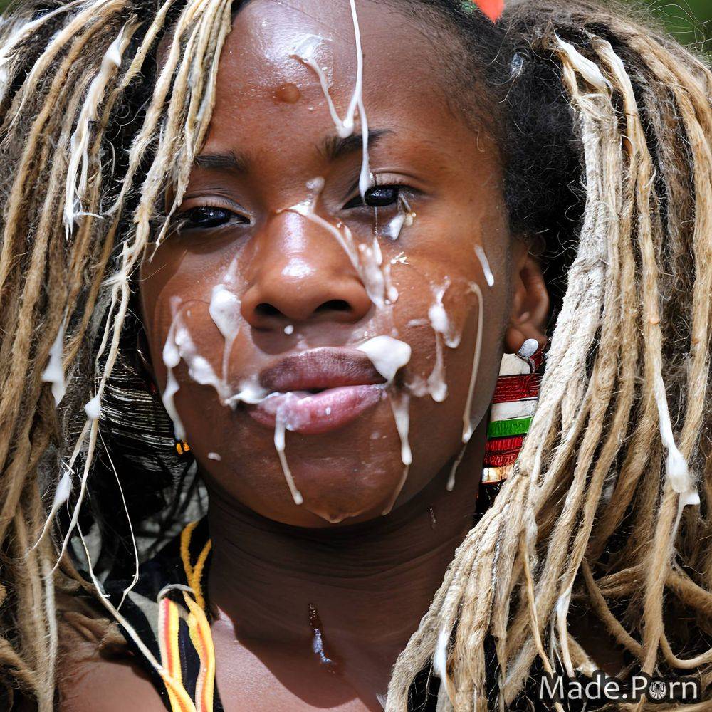 Close up tanned skin bukkake facial woman papuan nipples AI porn - #main