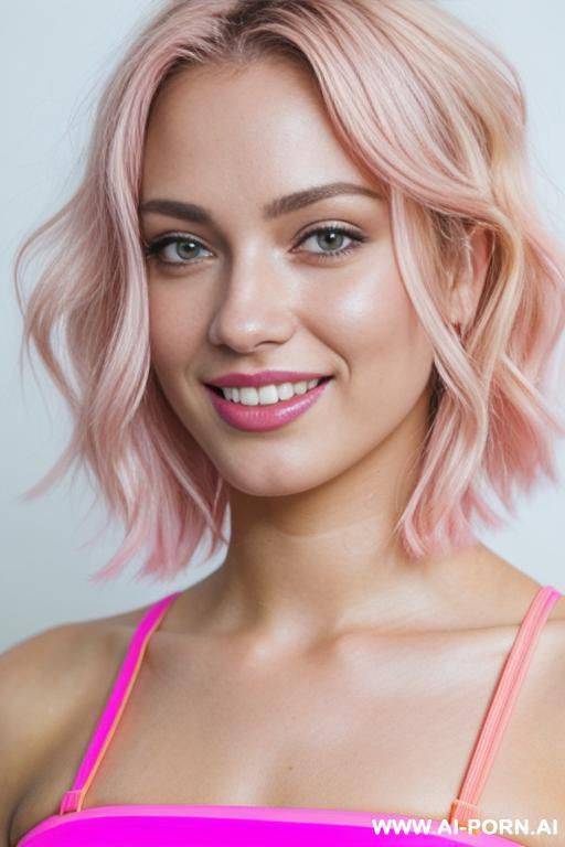 (highest quality) (visually pleasing) medium closeup, entering her slutty face, shoulder-lenght hair, blushing, pretty grin, canadian, various hairstyles, highclass escort, tough look, - #main