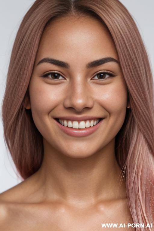 (highest quality) (visually pleasing) medium closeup, entering her tanned face, shoulder-lenght hair, pretty grin, canadian, various hairstyles, stepsister, tough look, - #main