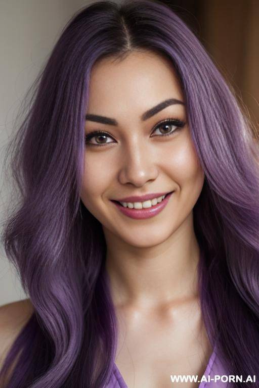 (highest quality) (visually pleasing) medium closeup, purple eyes, purple pupils, flowing hair, russian, various hairstyles, cheerful wife, heroic look, - #main