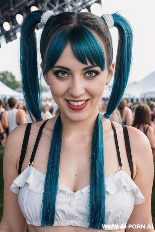 slutty white woman at a music festival - #main