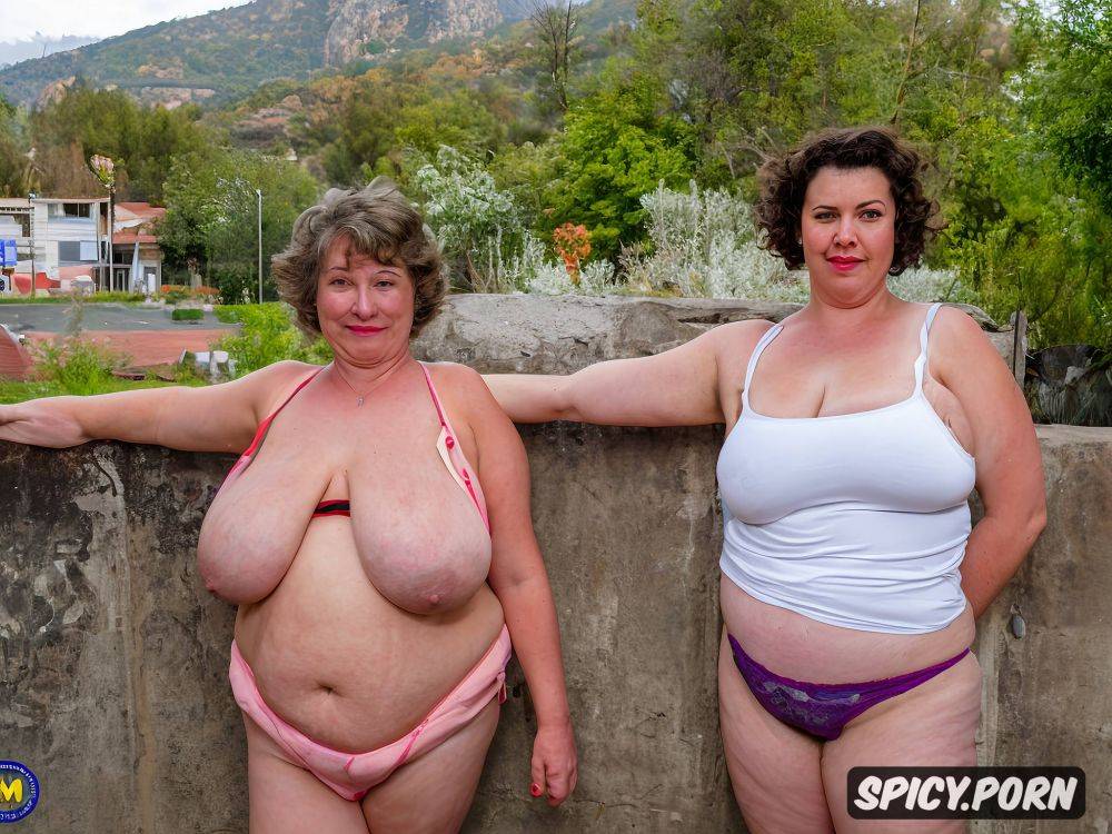 fat cute face, worn down concrete city area, solo very fat very cute amateur 65 year old timid bored wrinkly housewife casual housewife clothing with tits hanging out from soviet - #main