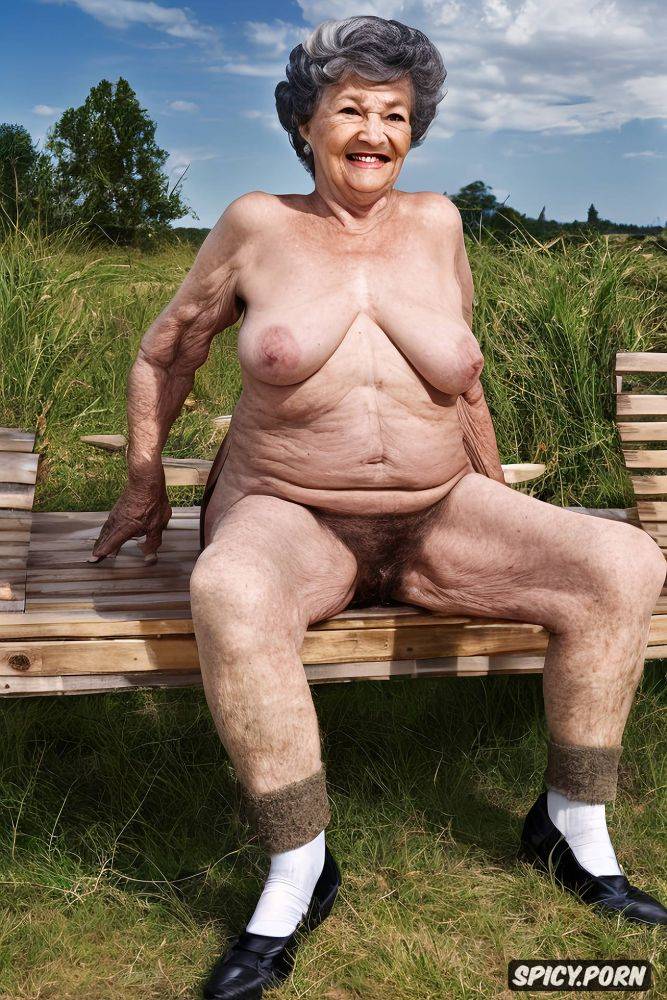 west virginia 90 year old granny, gray hair, large dark areolas - #main