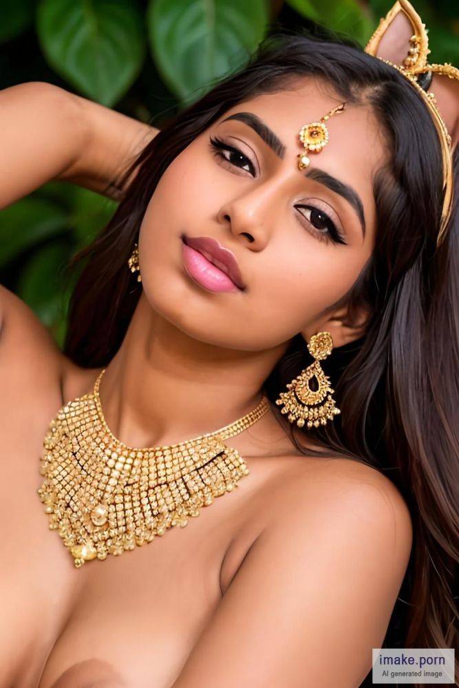 indian girl with cat ears in gold jewels - #main