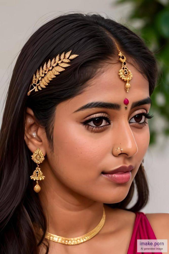 indian girl megha akash gold jewels and horns and crown in head - #main