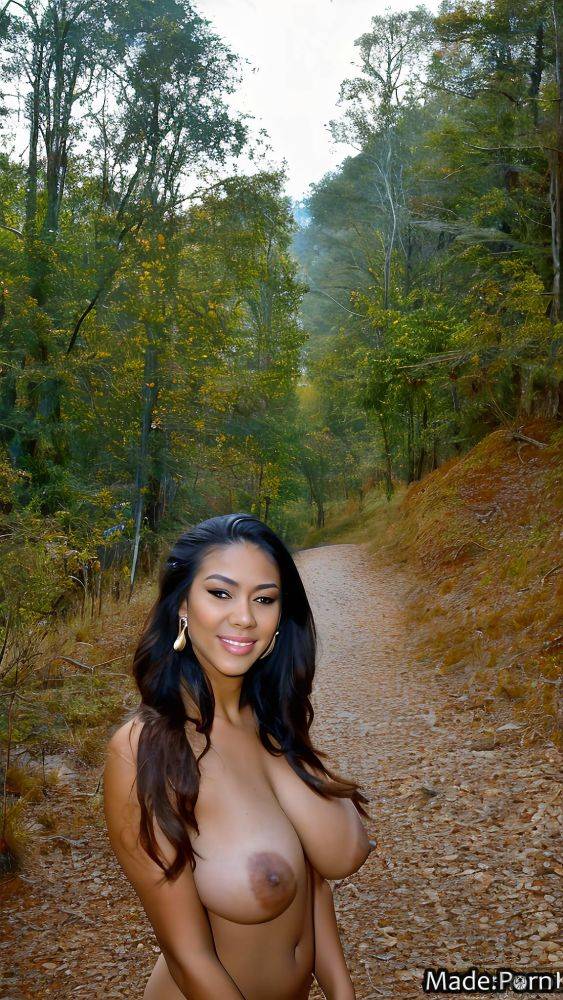 Babe busty saggy tits amateur forest earrings smile AI porn - #main