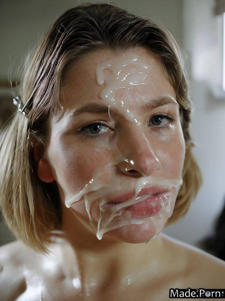 Facial looking at viewer bondage woman 20 ball gag ashamed AI porn - #main