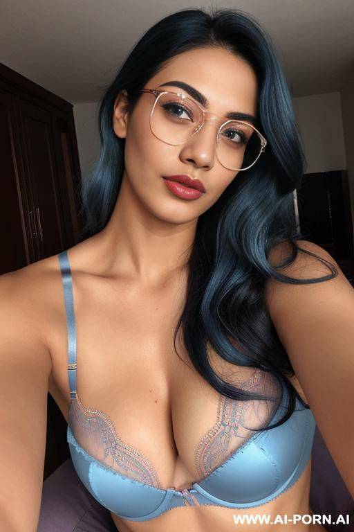 blue hair, lesbian, full body, 2 womans indian, - #main