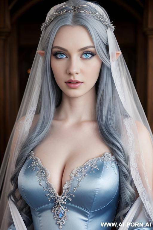 light blue eyes, blue gray eyes, elven bride - #main