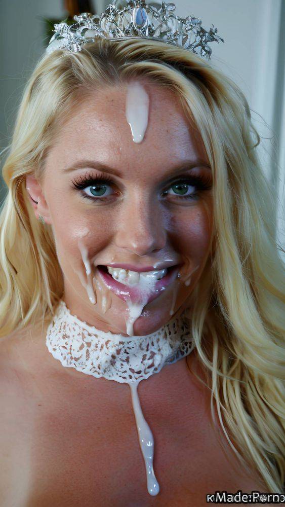 Woman white lipstick irish cum in mouth cumshot wedding AI porn - #main