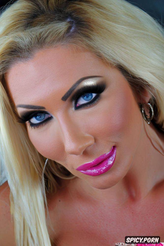 slut, sexy bimbo, face closeup, whitelipstick - #main