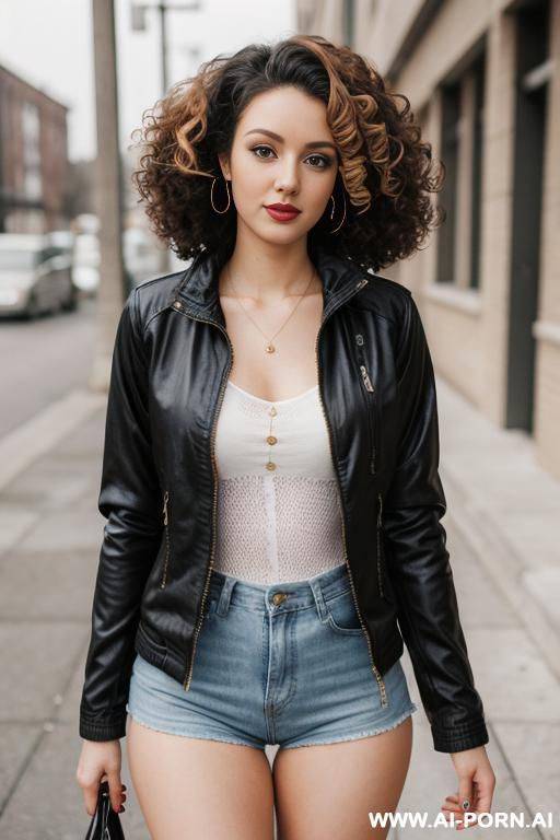 medium woman, curly hair - #main