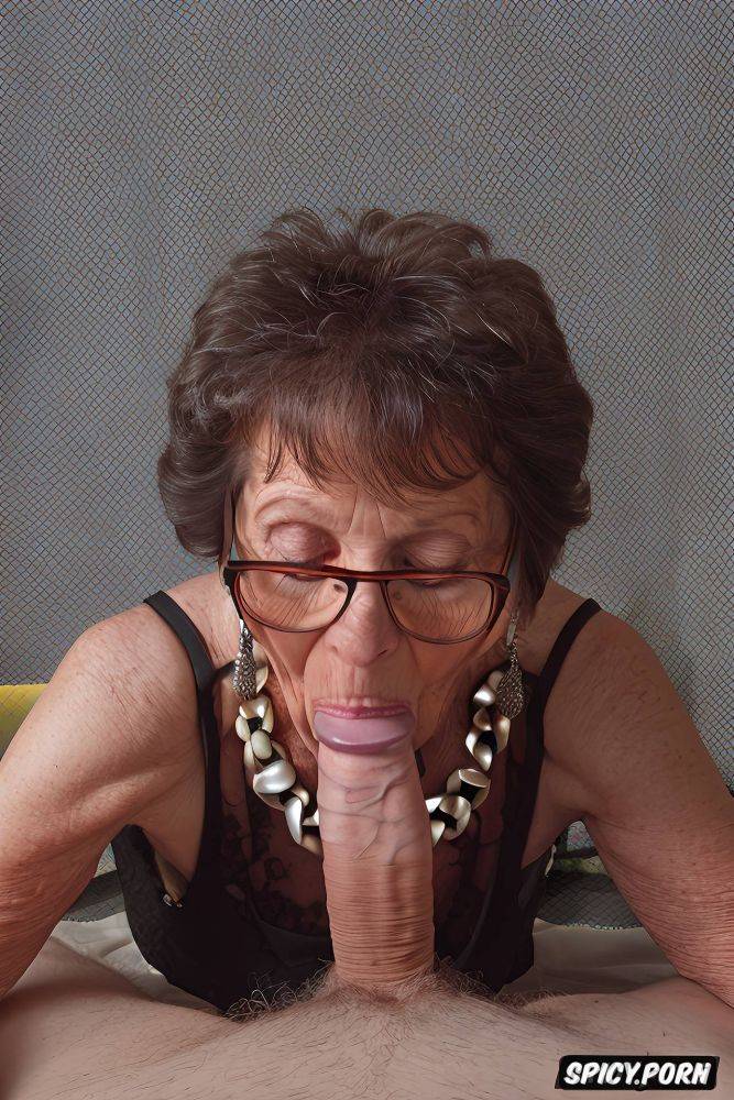 porn casting, white granny, hairy pussy, glasses, necklace, short body - #main