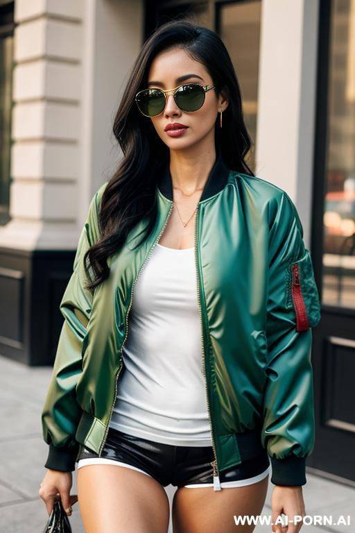 green bomber jacket - #main