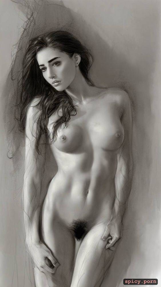 small boobs, pencil crosshatch, art by dgtlv2 and henry asencio and zeen chin and josephine wall and edwin deakin - #main