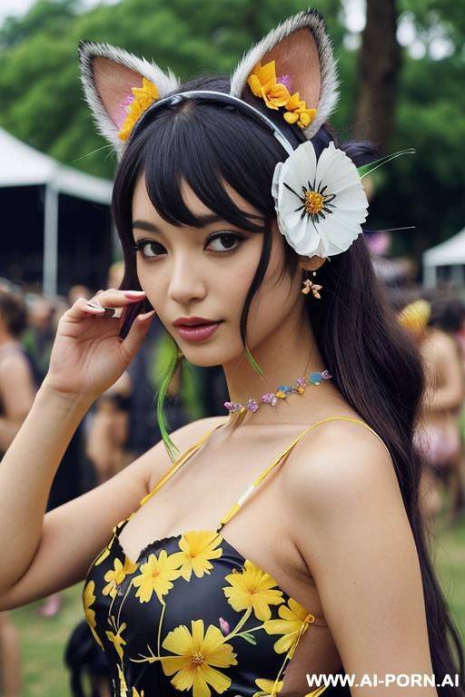 extremely white skin, extremely gigantic boobs, beautiful face, camouflage camisole, black latex pants, street, show open big tits, show open pussy , japanese white woman - #main