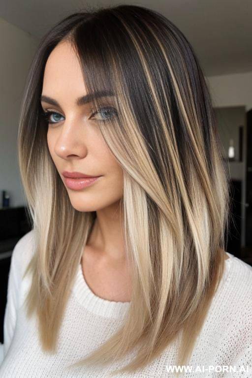 blonde hair brunette roots - #main