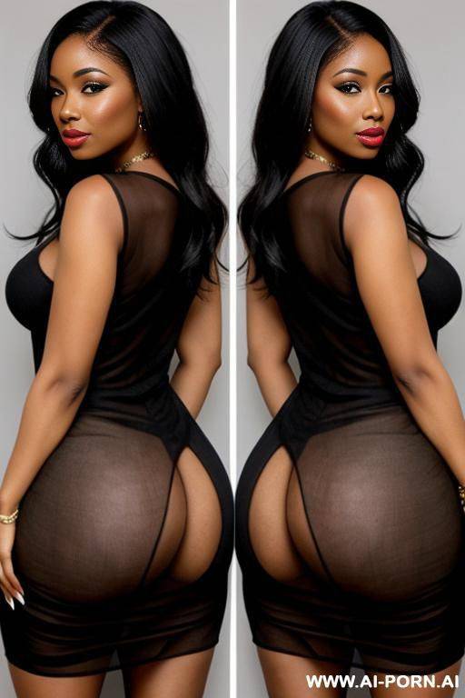 african american, see through dress, large ass - #main