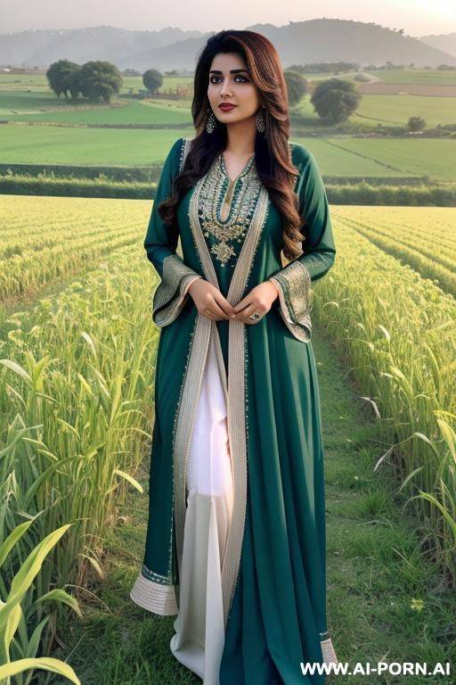 a pakistani woman wearing pakistani dress showing her bare private parts in fields to me - #main