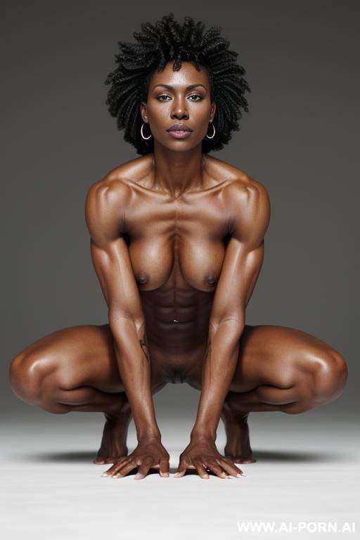 black tribal woman. plains. toned body. abs. perky nipples. nipple ring. - #main