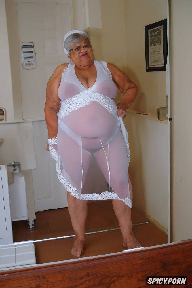 covered, big ssbbw belly that pops out, flip flop tap in foot - #main