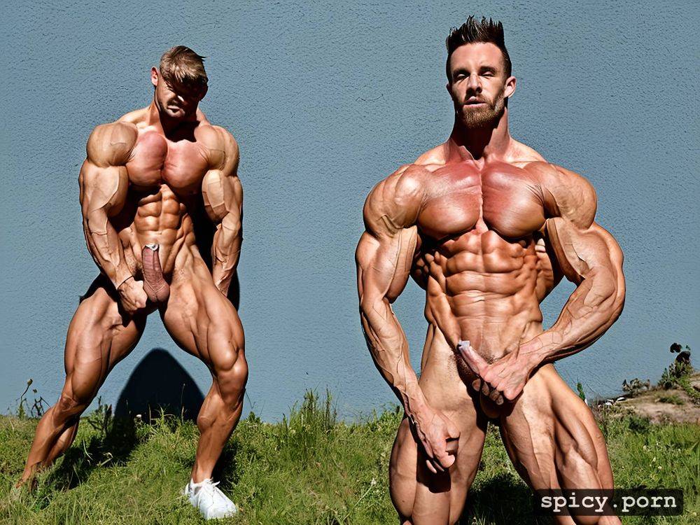 wide jawbone, male, hard abnormally juicy dick, massive miscular torso chest - #main