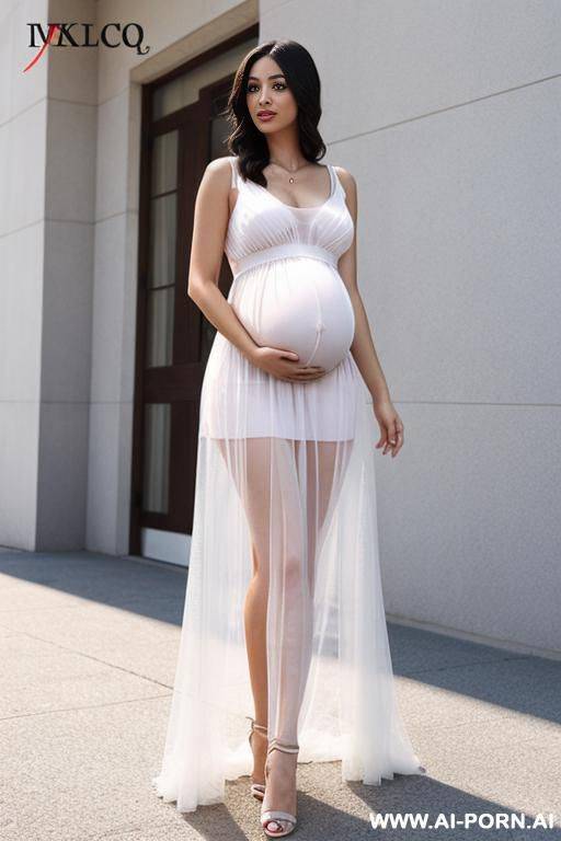 pregnant transparent dress - #main