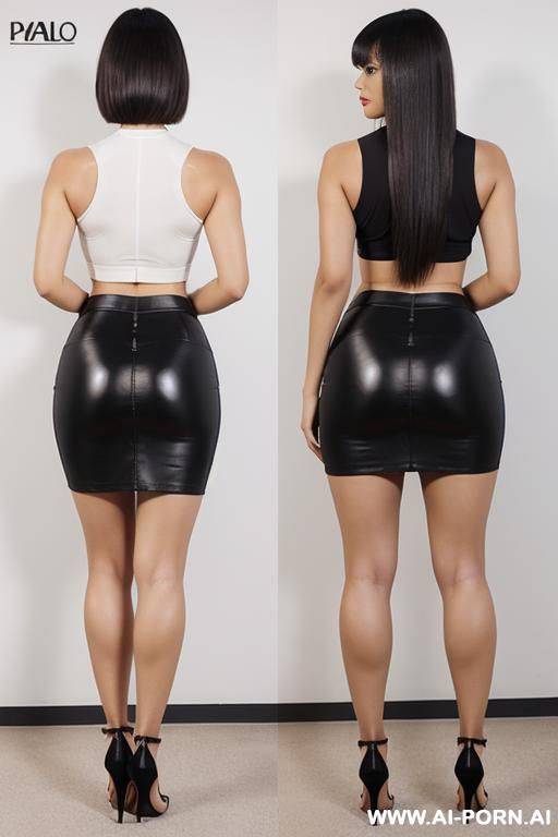 sexy woman, office woman, from behind, big ass, big bubble butt, pawg ass, sexy heels, slutty makeup, tight pencil skirt, micro pencil skirt, crop-top - #main