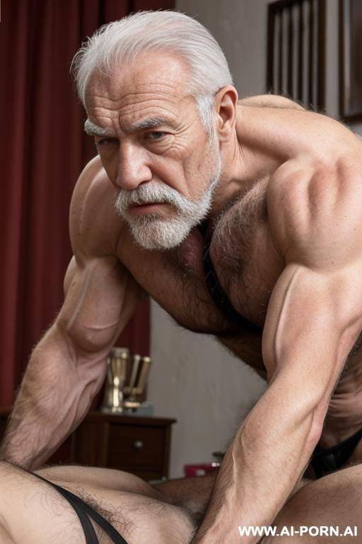 solo) (hairy) (gay) (muscular old man) is jerking and cumming) semen seeds shooting - #main